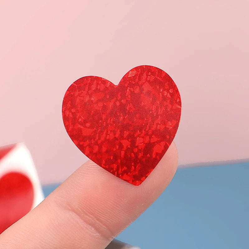 500-Pack Valentine’s Heart Stickers