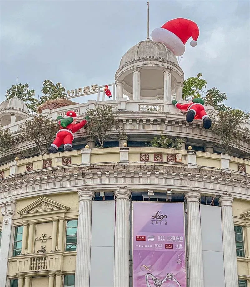 Inflatable Santa Claus Climbing Wall Decoration