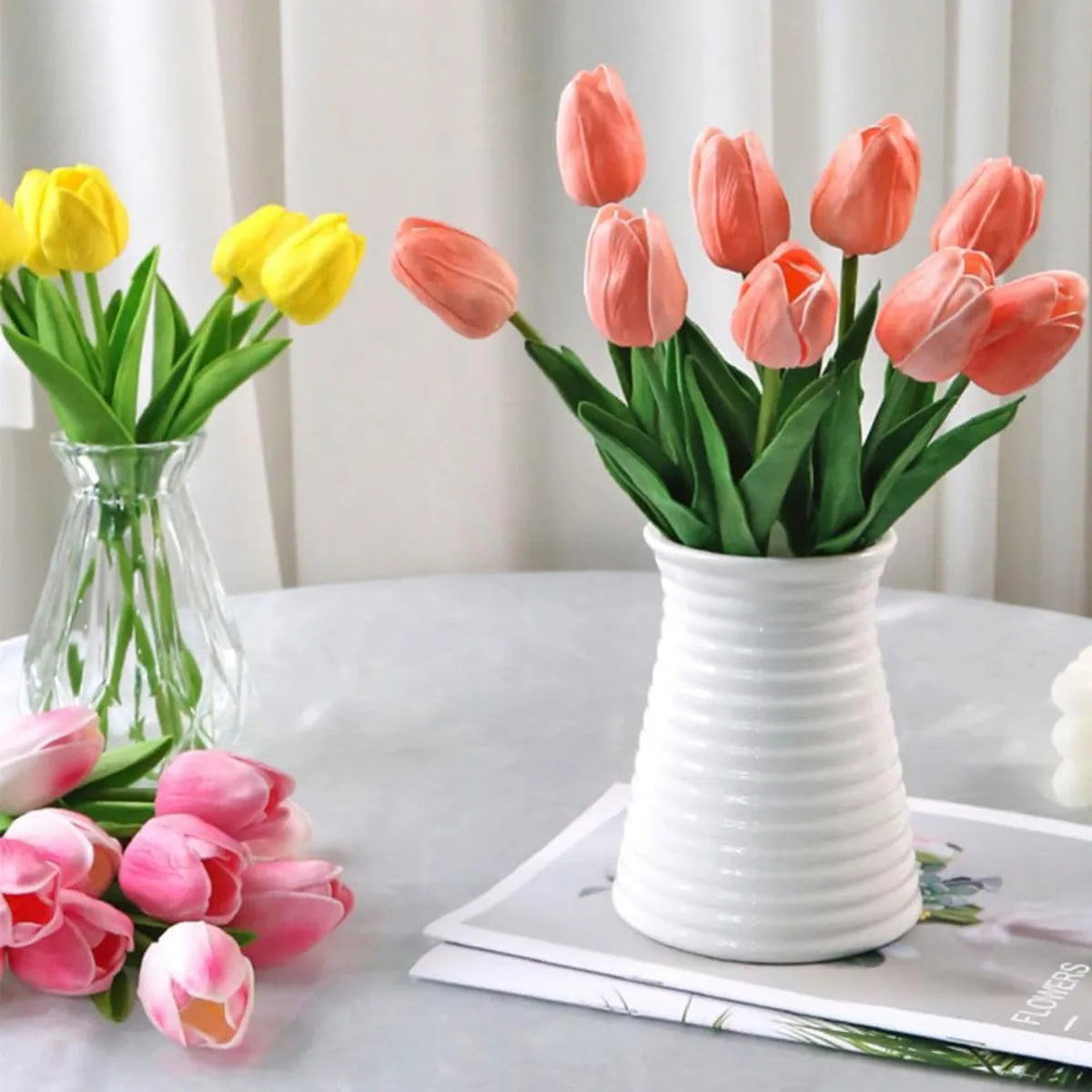 10PCS Real-Touch Tulip Artificial Flowers