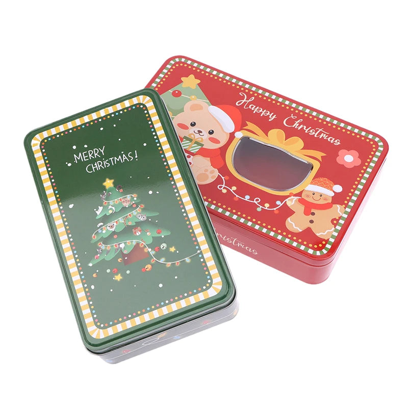 Christmas Merry Tinplate Candy/Cookie Box