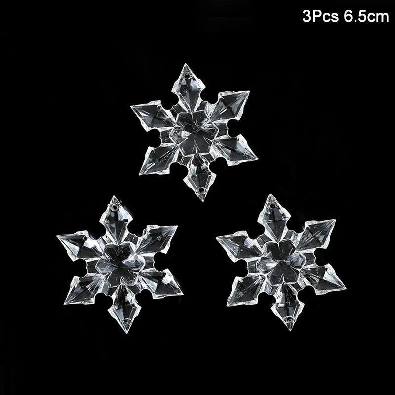 3PCS Acrylic Snowflake Ornaments