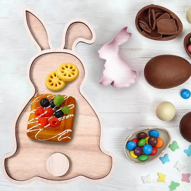 Easter Bunny Wooden Serving Tray