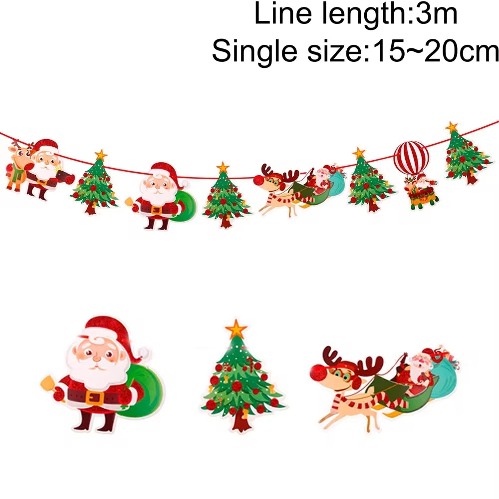 Merry Christmas Banner Garland