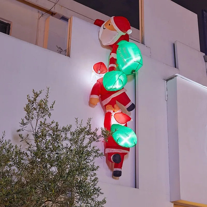 Inflatable Santa Claus Climbing Wall Decoration