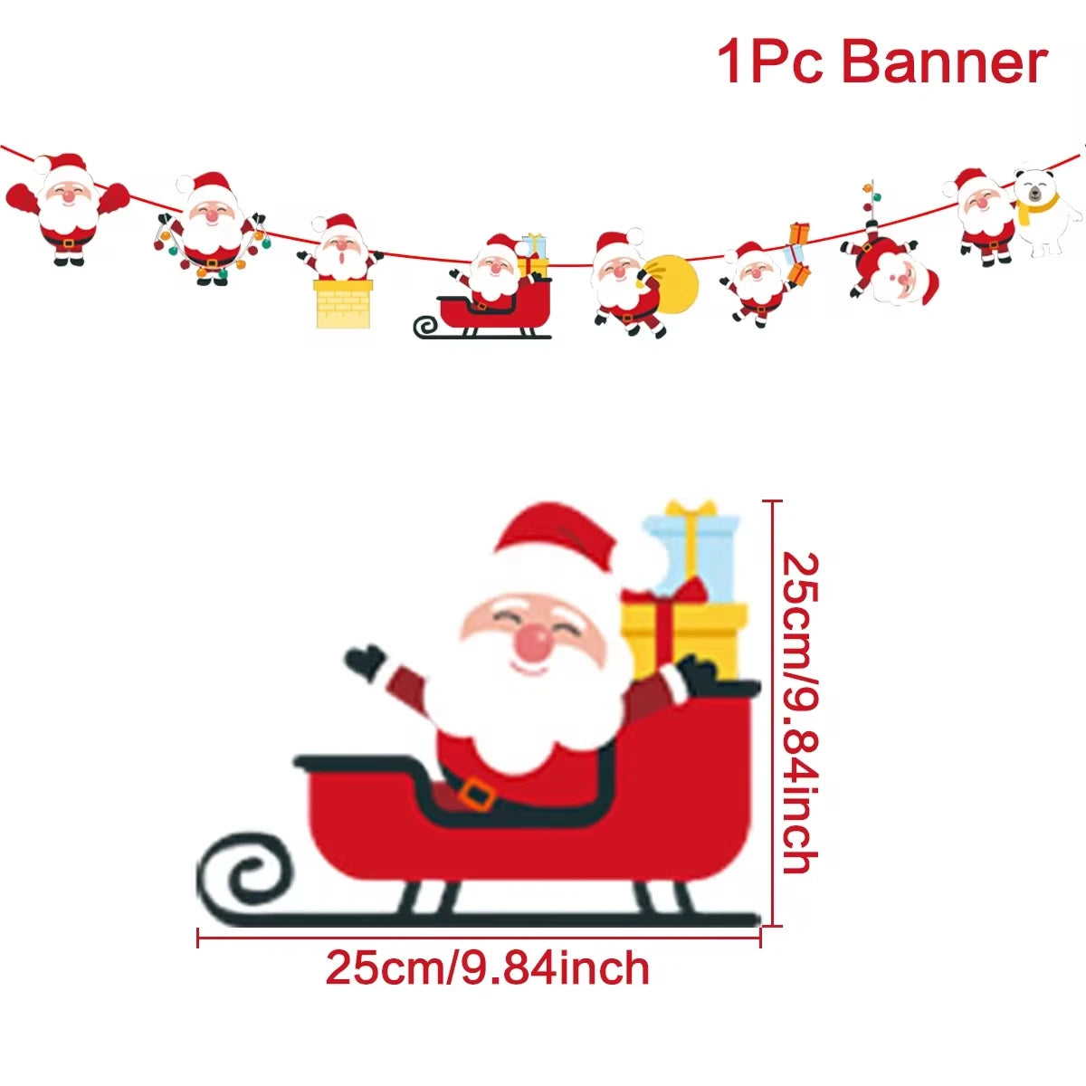 Merry Christmas Banner Garland