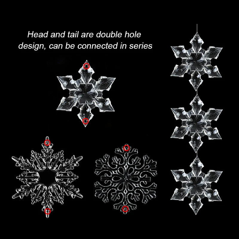 3PCS Acrylic Snowflake Ornaments