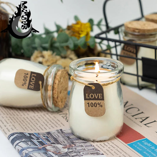 Scented Glass Jar Candle with Cork Lid