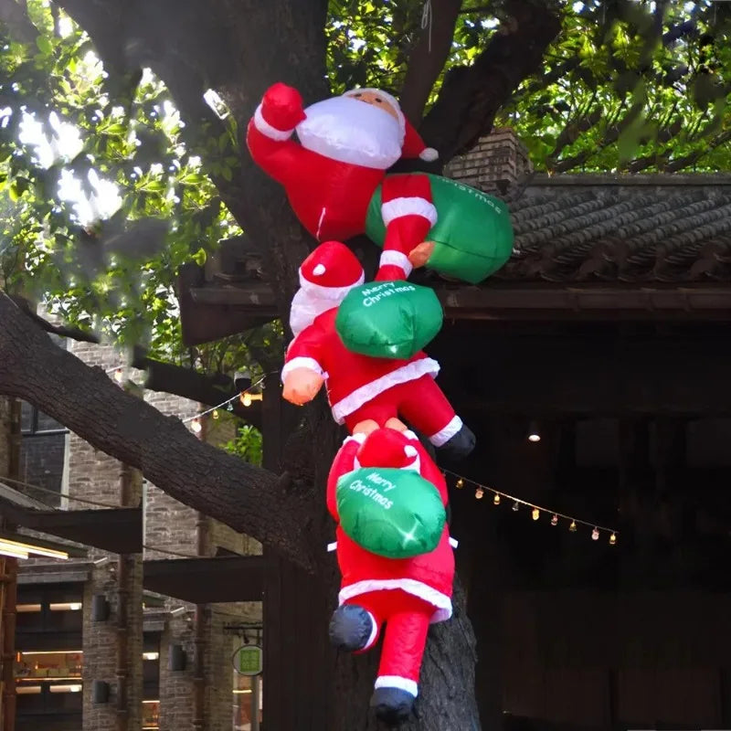 Inflatable Santa Claus Climbing Wall Decoration