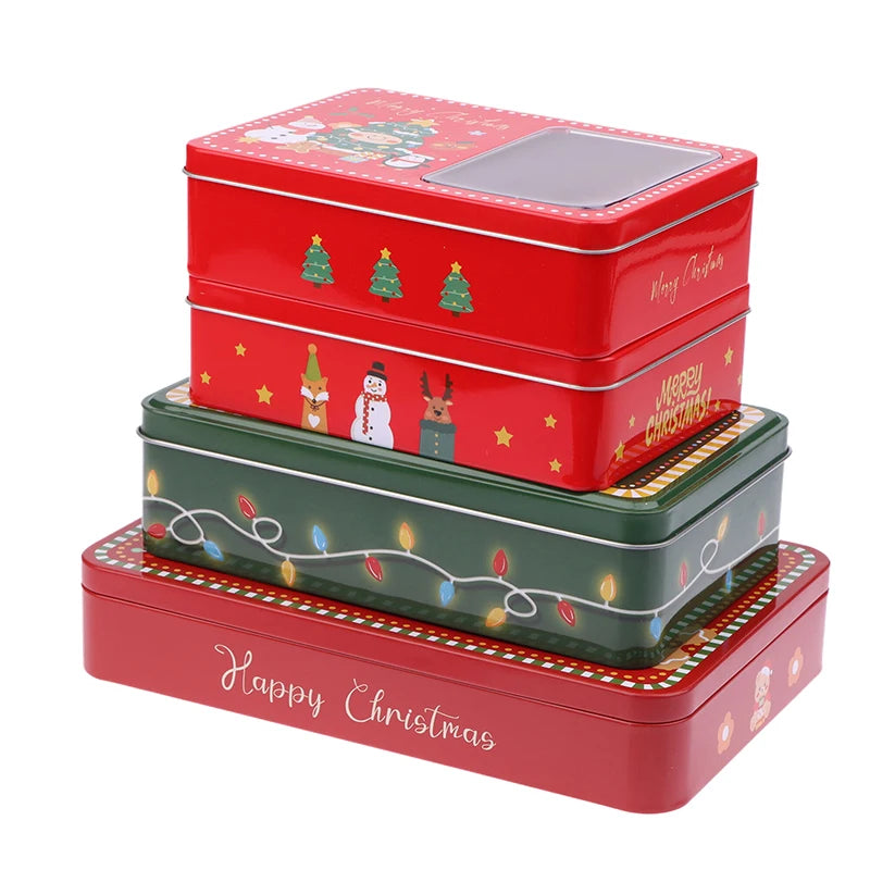 Christmas Merry Tinplate Candy/Cookie Box