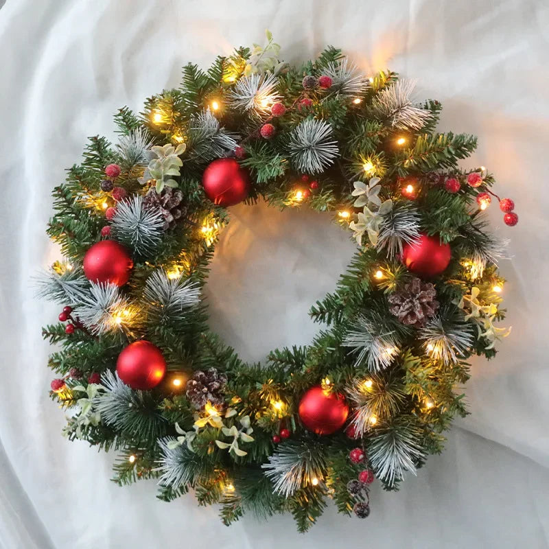 50cm Christmas Wreath with LED Fairy Lights