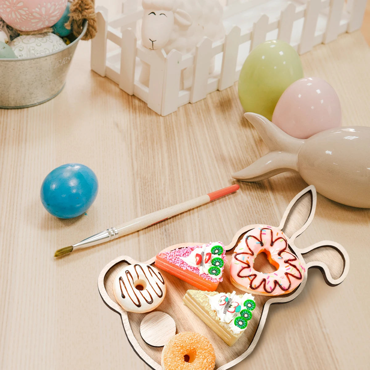 Easter Bunny Wooden Serving Tray