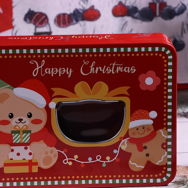 Christmas Merry Tinplate Candy/Cookie Box