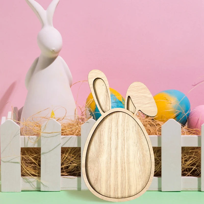 Easter Bunny Wooden Serving Tray