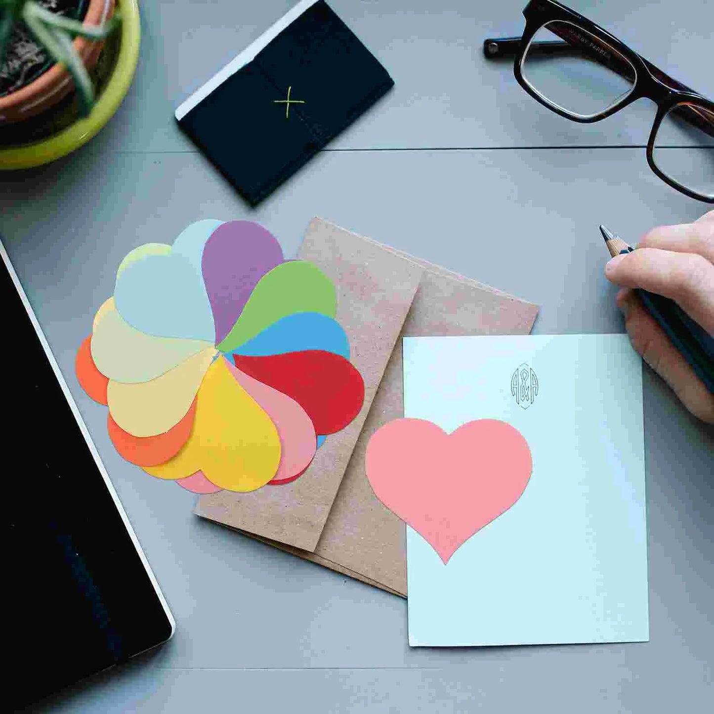 100PCS Heart Sticky Notes