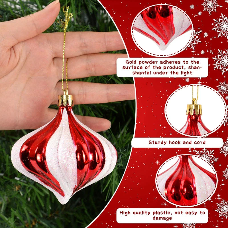 Red Christmas Ball Ornament Set