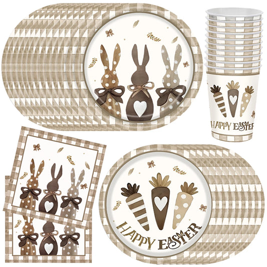 Easter-Themed Disposable Tableware Set