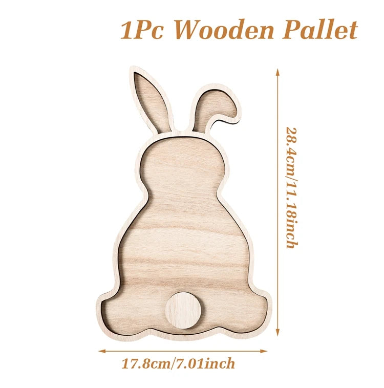 Easter Bunny Wooden Serving Tray