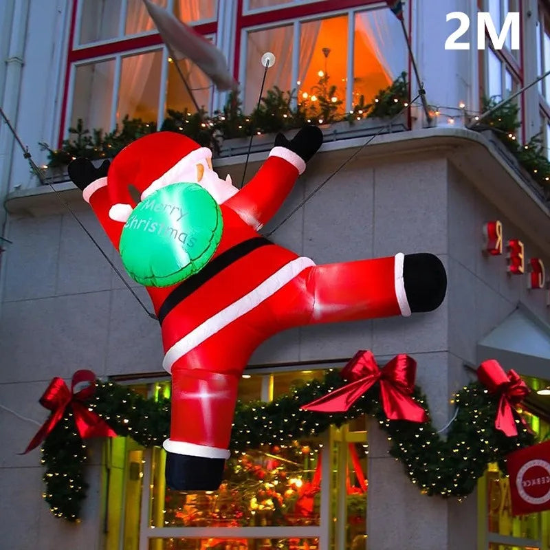 Inflatable Santa Claus Climbing Wall Decoration