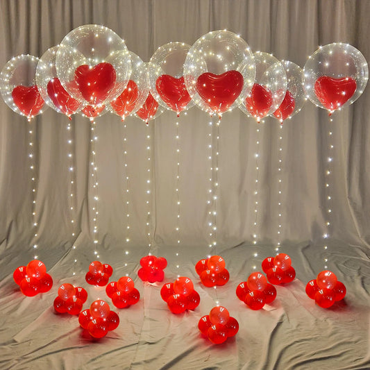 LED Luminous Balloon Set – Heart & Wave Designs