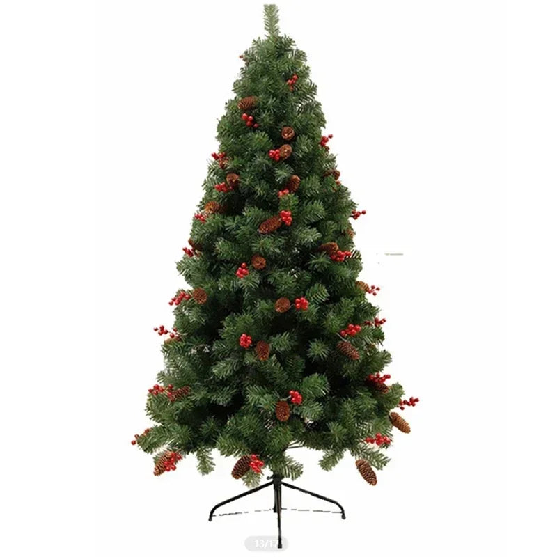 PVC Christmas Tree with Berries & Pine - Reusable Holiday Décor