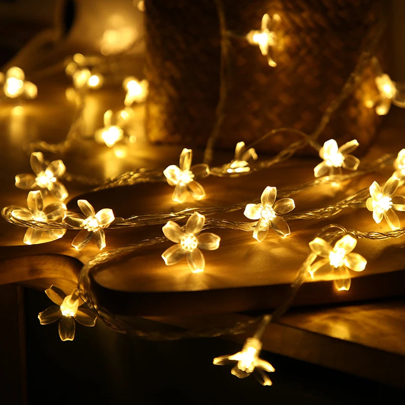 Snowflake LED Hanging Garland Lights