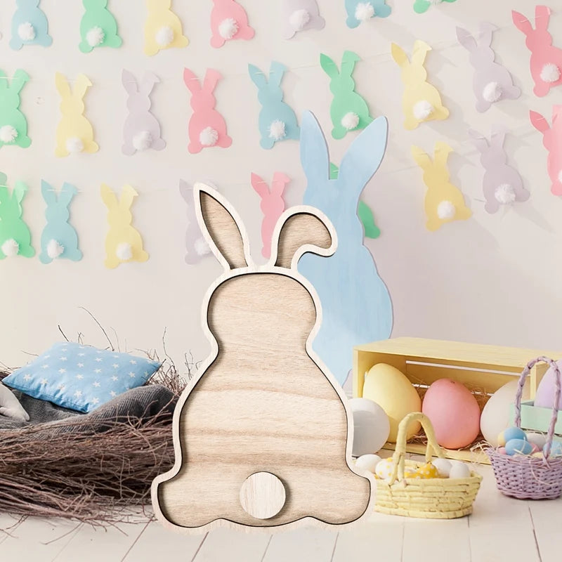 Easter Bunny Wooden Serving Tray