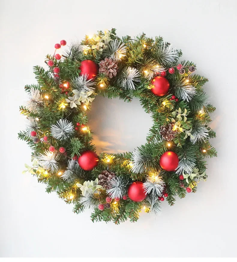 50cm Christmas Wreath with LED Fairy Lights