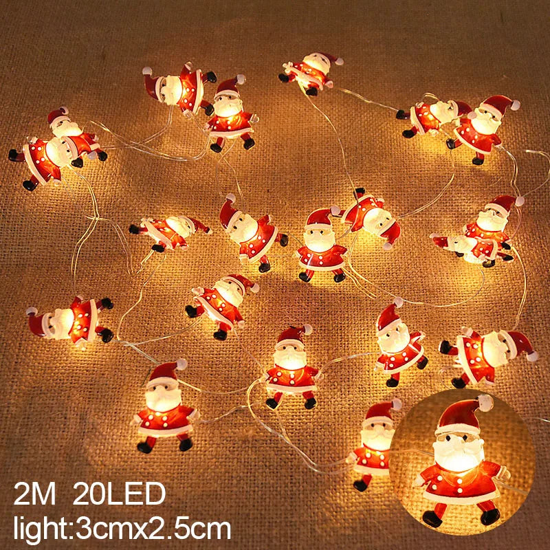 2M 20LED Santa Claus & Snowflake Light String