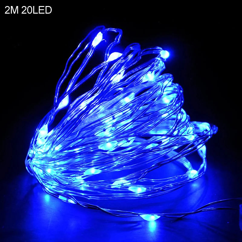2M 20LED Santa Claus & Snowflake Light String