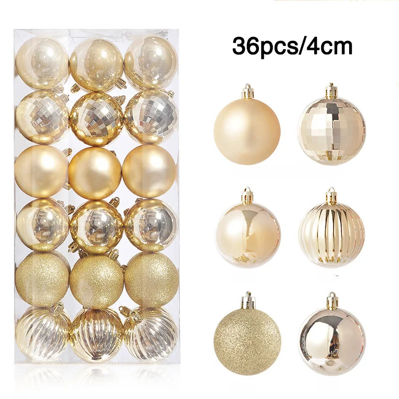 Christmas Tree Ornament Balls | 1 Box of 24/36pcs