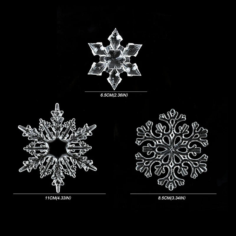 3PCS Acrylic Snowflake Ornaments