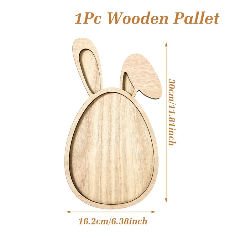 Easter Bunny Wooden Serving Tray