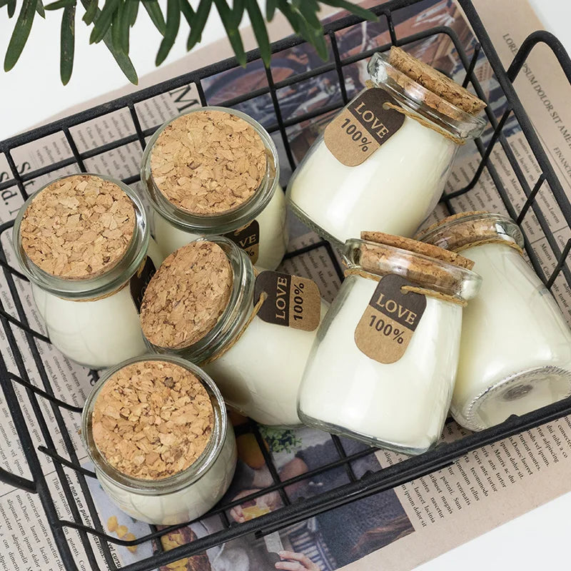 Scented Glass Jar Candle with Cork Lid