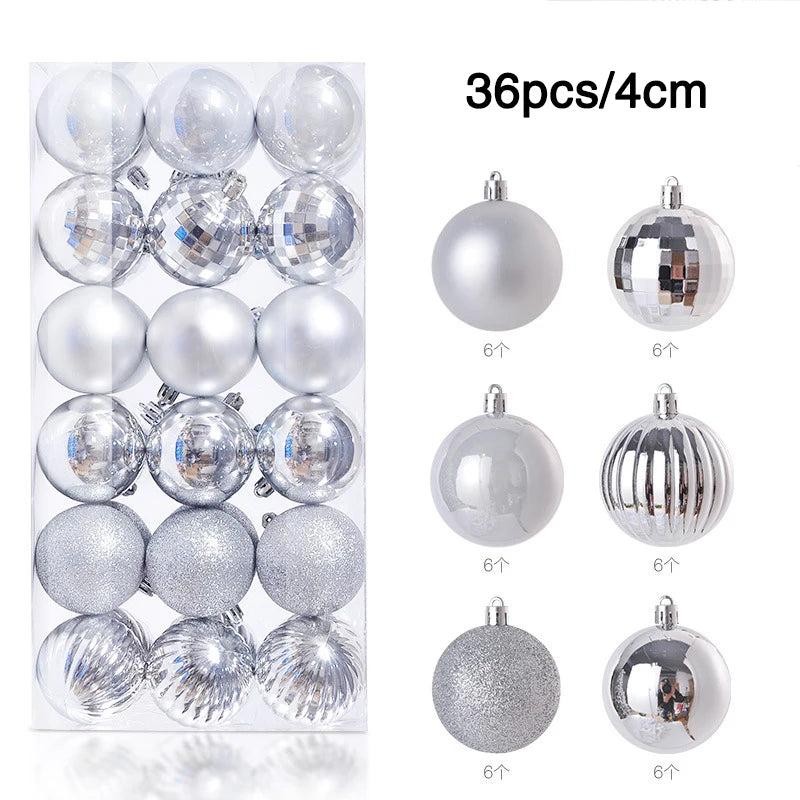 Christmas Tree Ornament Balls | 1 Box of 24/36pcs