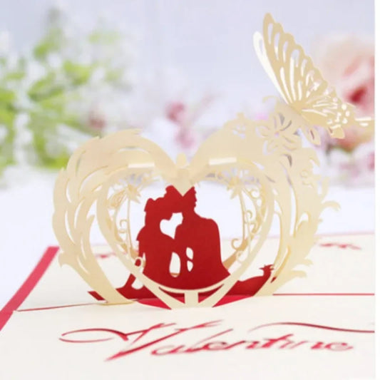 3D Pop-Up Lovers Greeting Cards