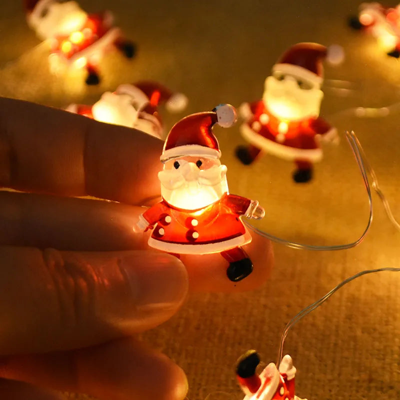 2M 20LED Santa Claus & Snowflake Light String