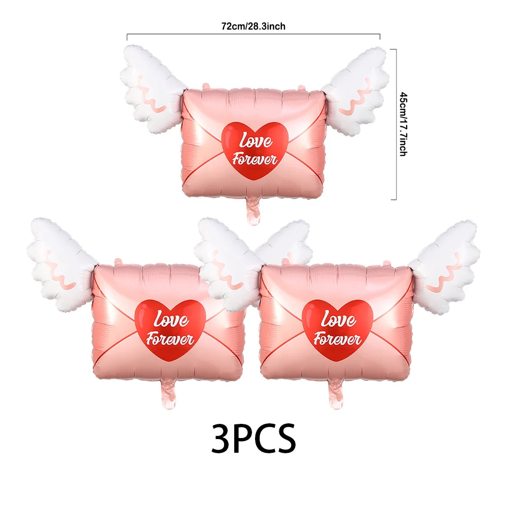 Valentine’s Day Heart & Lip Foil Balloons