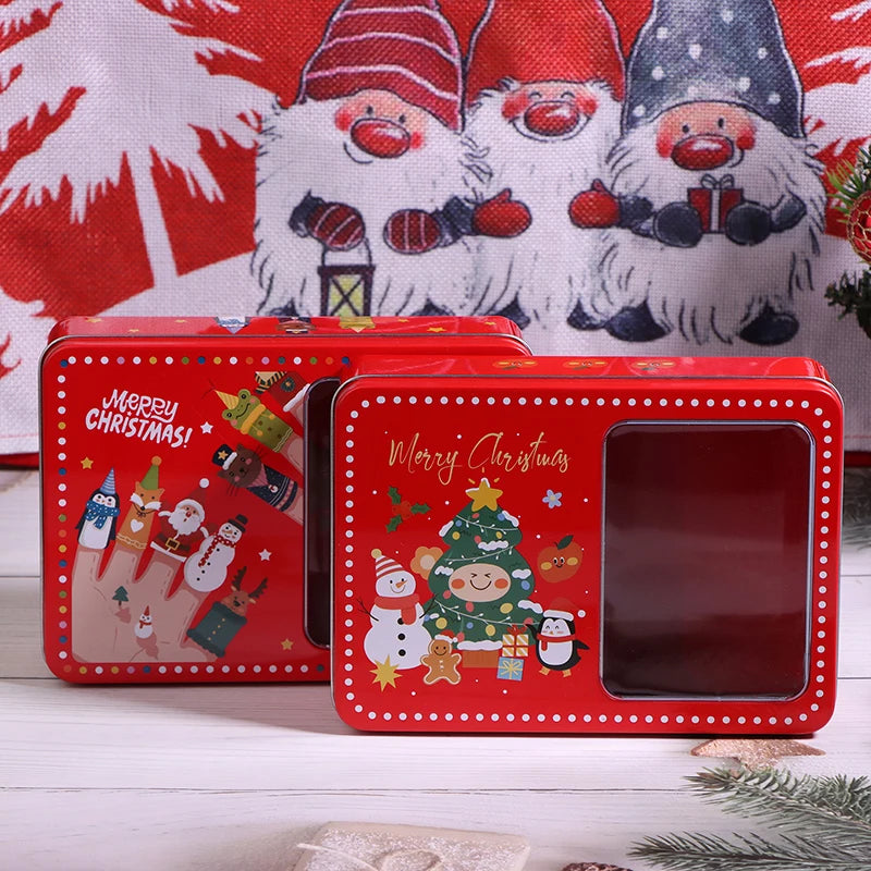 Christmas Merry Tinplate Candy/Cookie Box