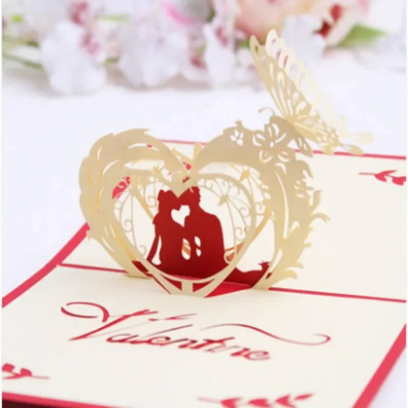 3D Pop-Up Lovers Greeting Cards