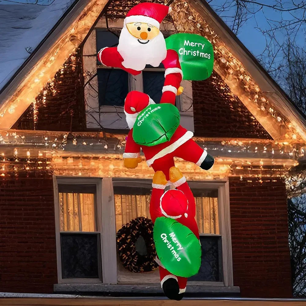 Inflatable Santa Claus Climbing Wall Decoration