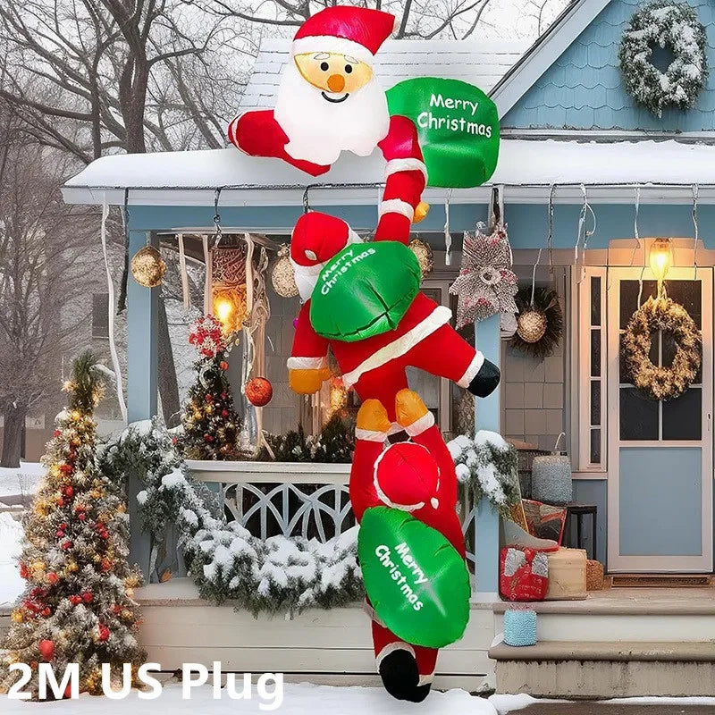 Inflatable Santa Claus Climbing Wall Decoration