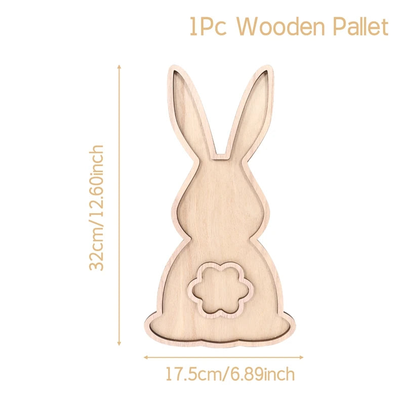 Easter Bunny Wooden Serving Tray