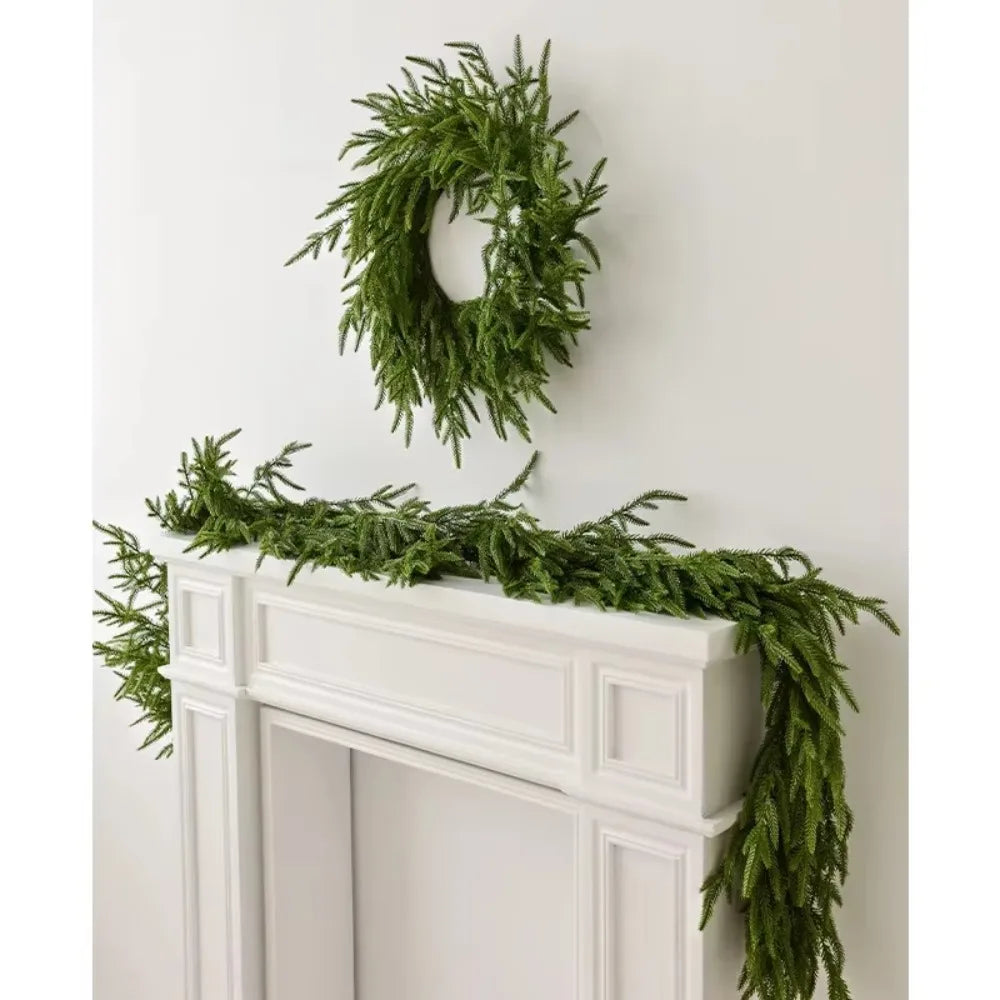 190CM Artificial Norfolk Pine Garland