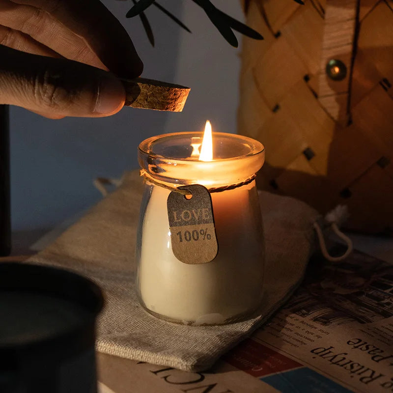 Scented Glass Jar Candle with Cork Lid