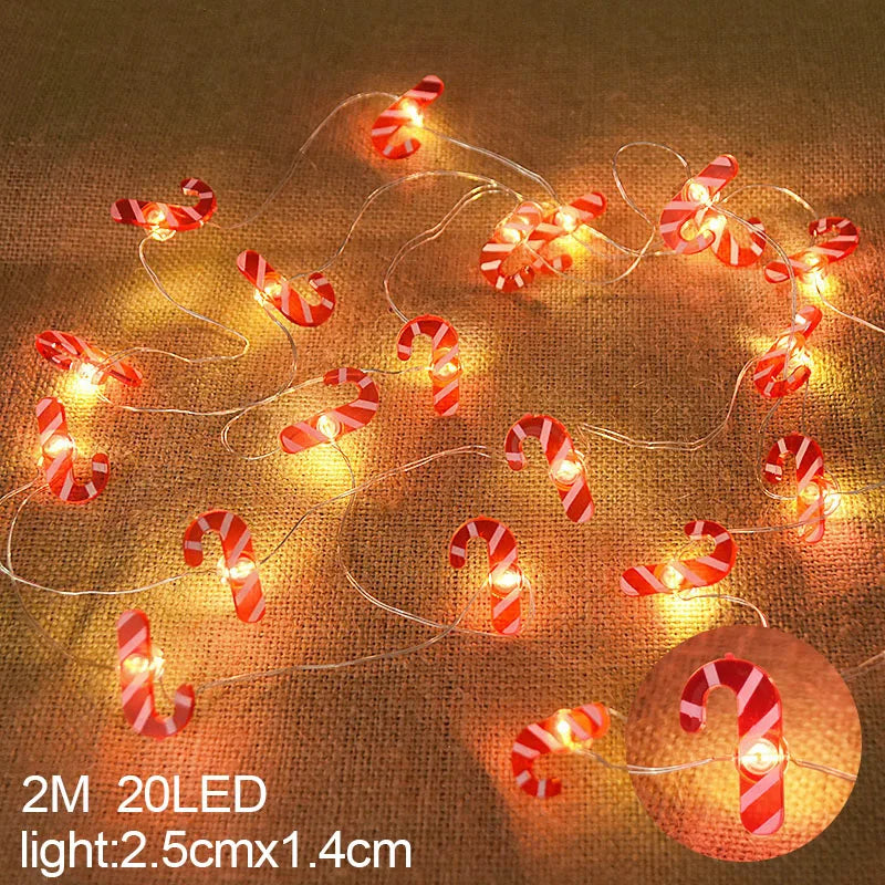 2M 20LED Santa Claus & Snowflake Light String