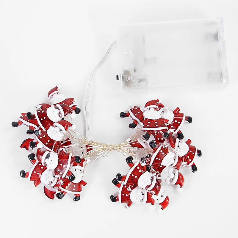 2M 20LED Santa Claus & Snowflake Light String