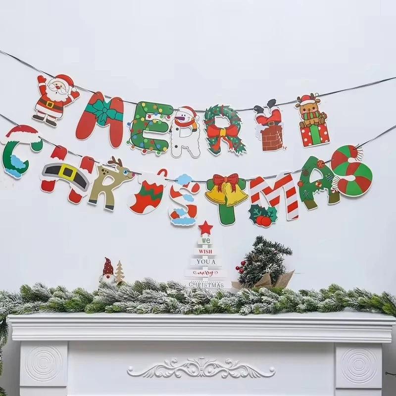 Merry Christmas Banner Garland