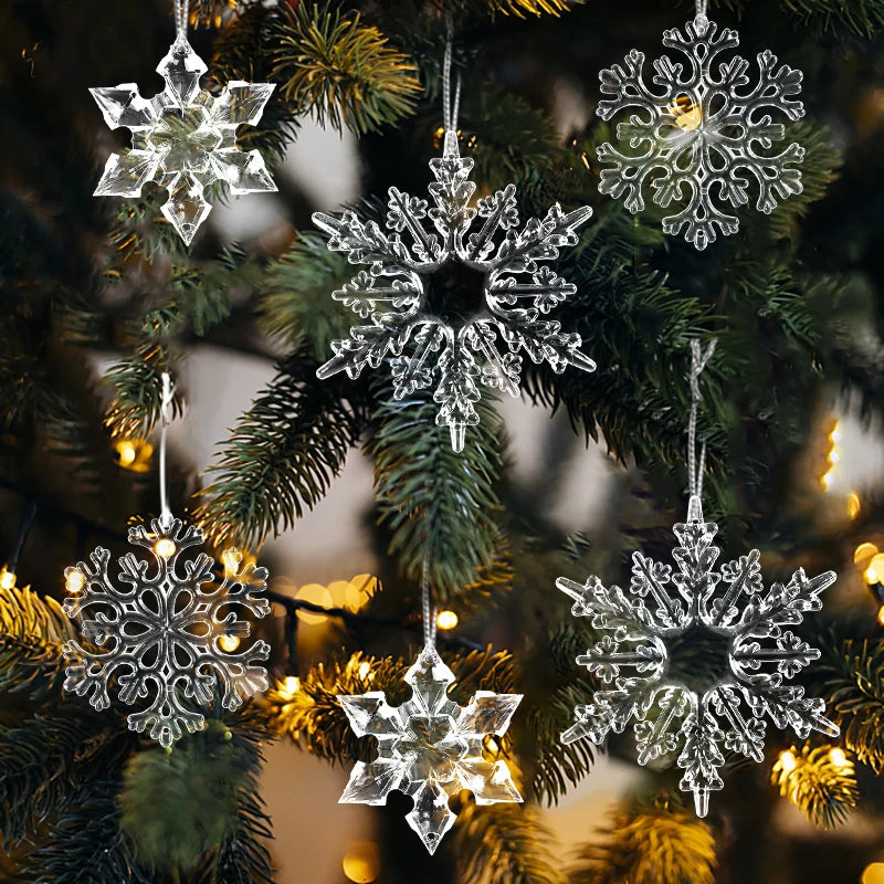 3PCS Acrylic Snowflake Ornaments