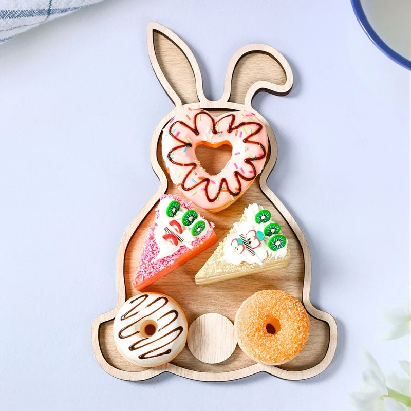 Easter Bunny Wooden Serving Tray