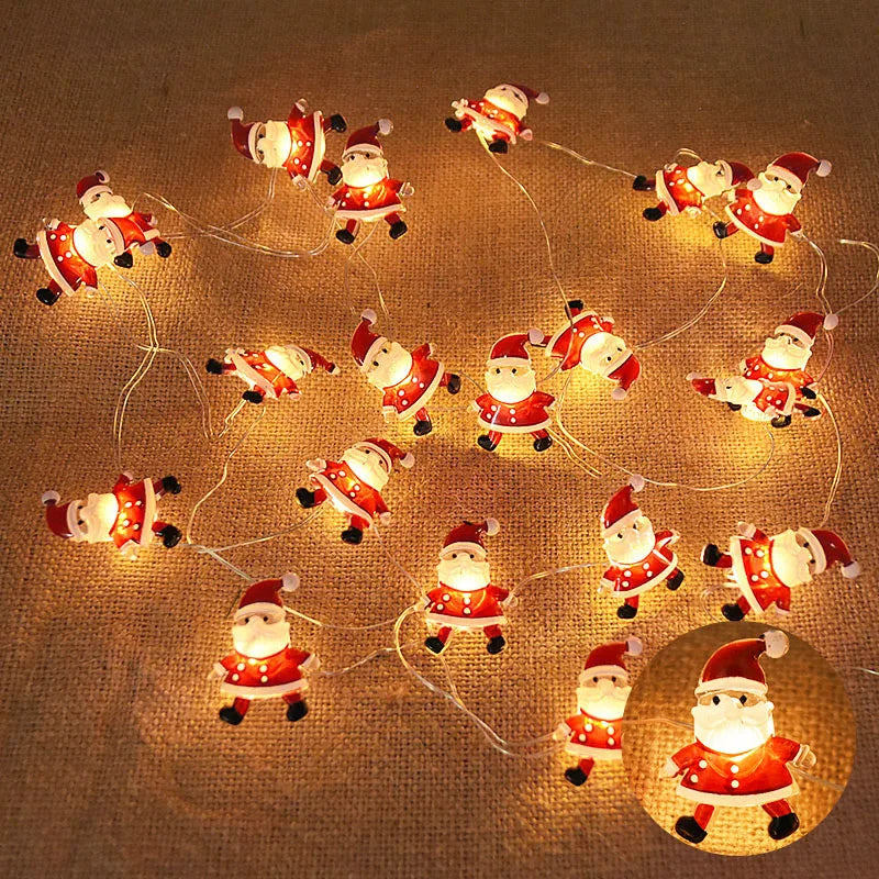 2M 20LED Santa Claus & Snowflake Light String